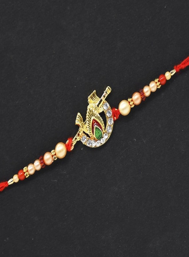 Natali Traders Rakhi Set for Brother Pack of 6 | Designer Rakhi Combo Set for Raksha Bandhan | Handmade Rakhis with Roli Chawal Packet - Image 4