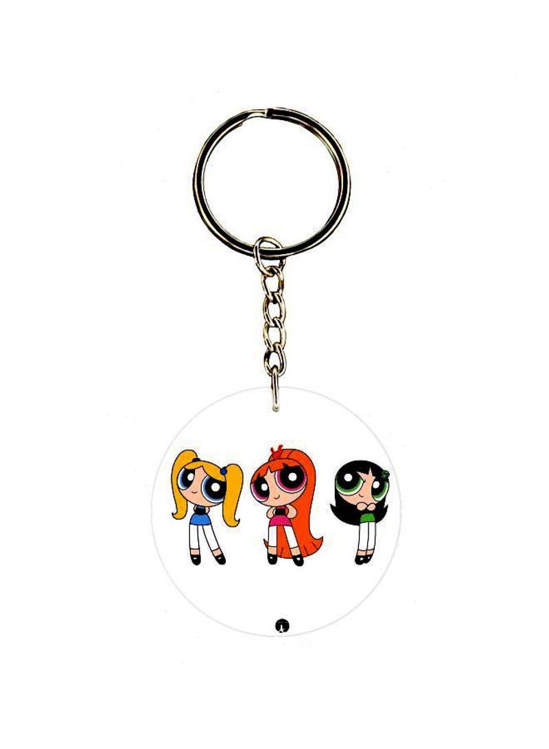 RKN Single Sided Powerpuff Girls Printed Keychain 