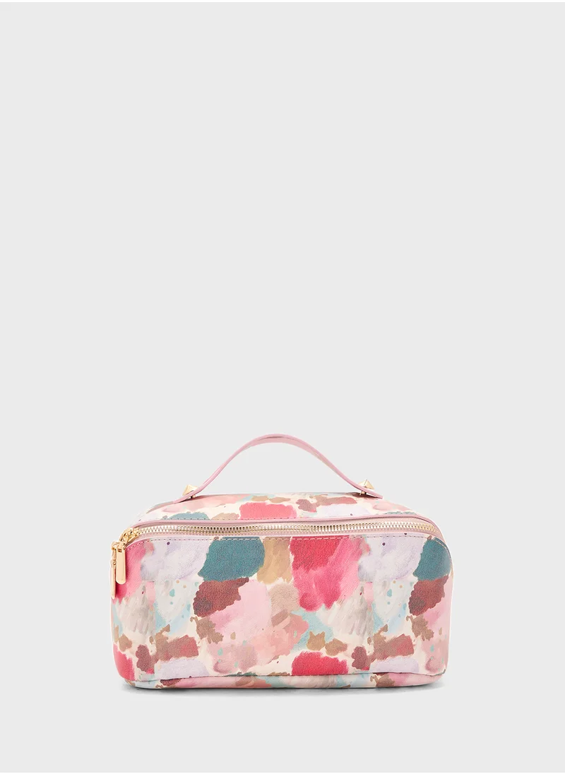 ELLA Abstract Print Cosmetic Bag