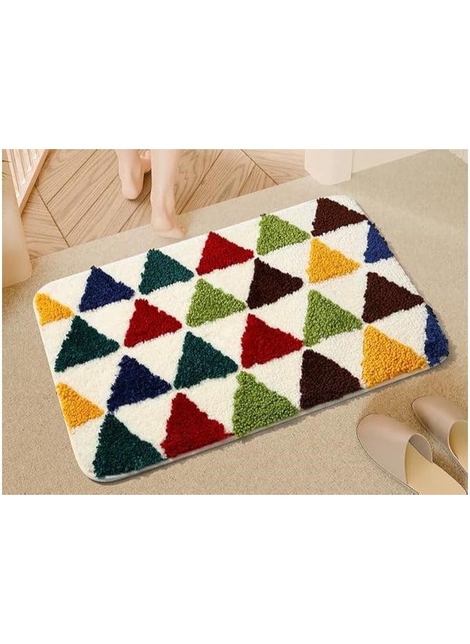 TYCOM Bathroom Rugs Bath Mat 40x60cm Non-Slip Fluffy Soft Plush Microfiber Shower Carpet Rug, Machine Washable Quick Dry Ultra Bath Mats for Tub Bathroom and Shower 