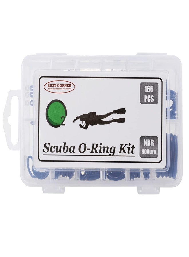 BUSY-CORNER 166 Pieces Scuba O-Ring Kit Scuba Diving Rubber Orings, for Dive Hoses Ring Diving Dive Gear Equipment Scuba Tanks NBR90 - Image 1