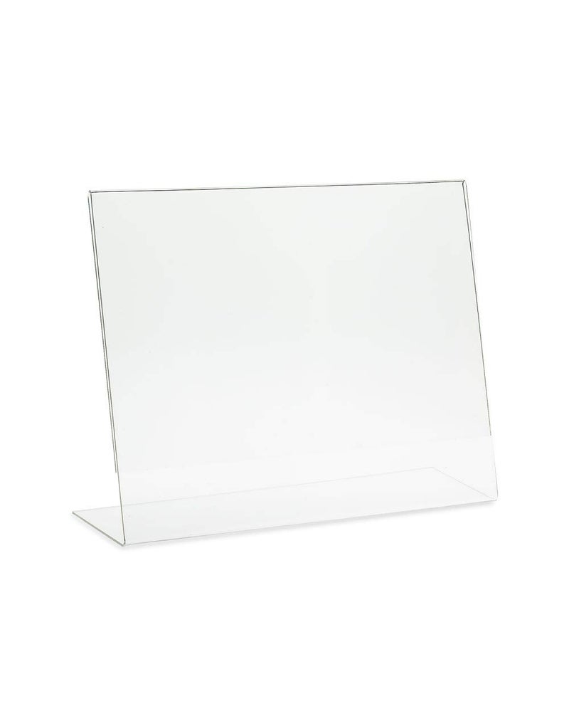 SOURCEONE.ORG Deluxe 17 Wide x 11 Tall Slant Back Clear Thick Acrylic Sign Holder - Brochure Holder - Image 2