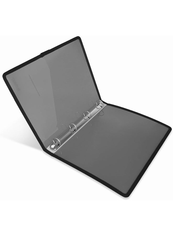 Maxi A4 4 Ring Binder - Translucent Black, Waterproof and Dust-Proof - Image 3