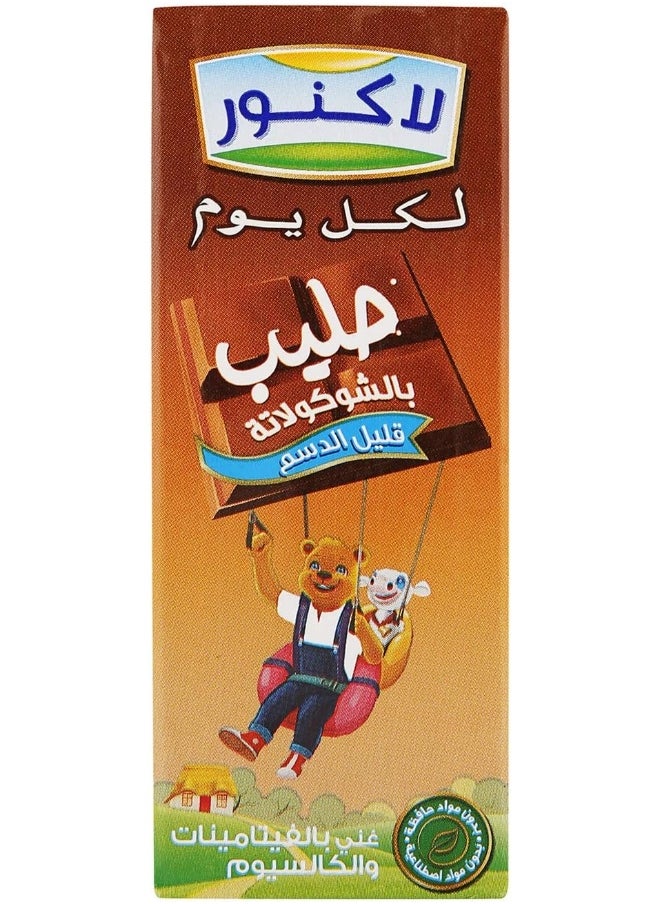 Lacnor Lacnor Essentials Chocolate Milk, 100% Natural, Low Fat, Rich in Vitamin and Calcium, 28% Reduced Sugar, 180 ML Pack of 8  - Image 5