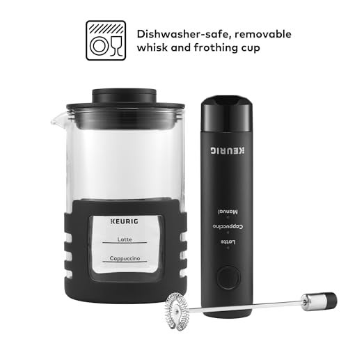 Keurig SimpleCafe Frother, Rechargeable Handheld Milk Frother for Lattes, Cappuccinos & Iced Coffee, USB Cord Included, Microwave-Safe Frothing Cup, Hot & Cold Foam Maker - Image 4