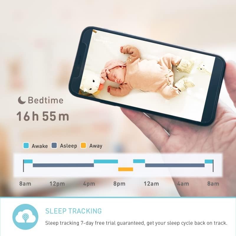 Lollipop Baby Monitor Upgraded Smart Wi-Fi Camera Of True Crying Detection  Two-Way Audio  Infrared Night Vision - Ideal Gift For Baby Shower - Cotton Candy - Image 4