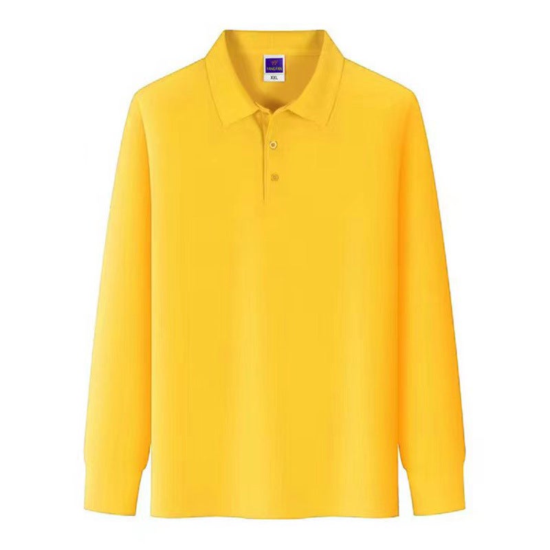 200g Eco Cotton Long Sleeve Polo Shirt for Men Black