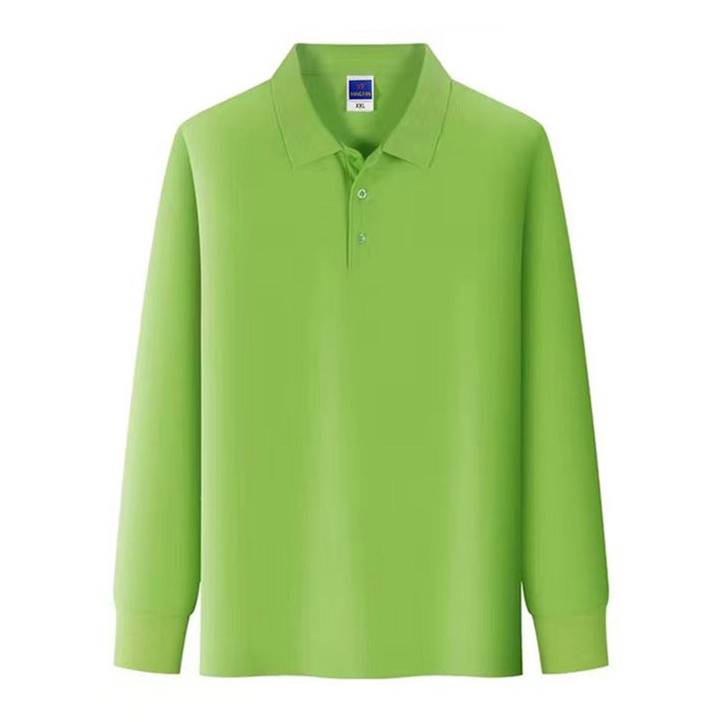 200g Eco Cotton Long Sleeve Polo Shirt for Men Black