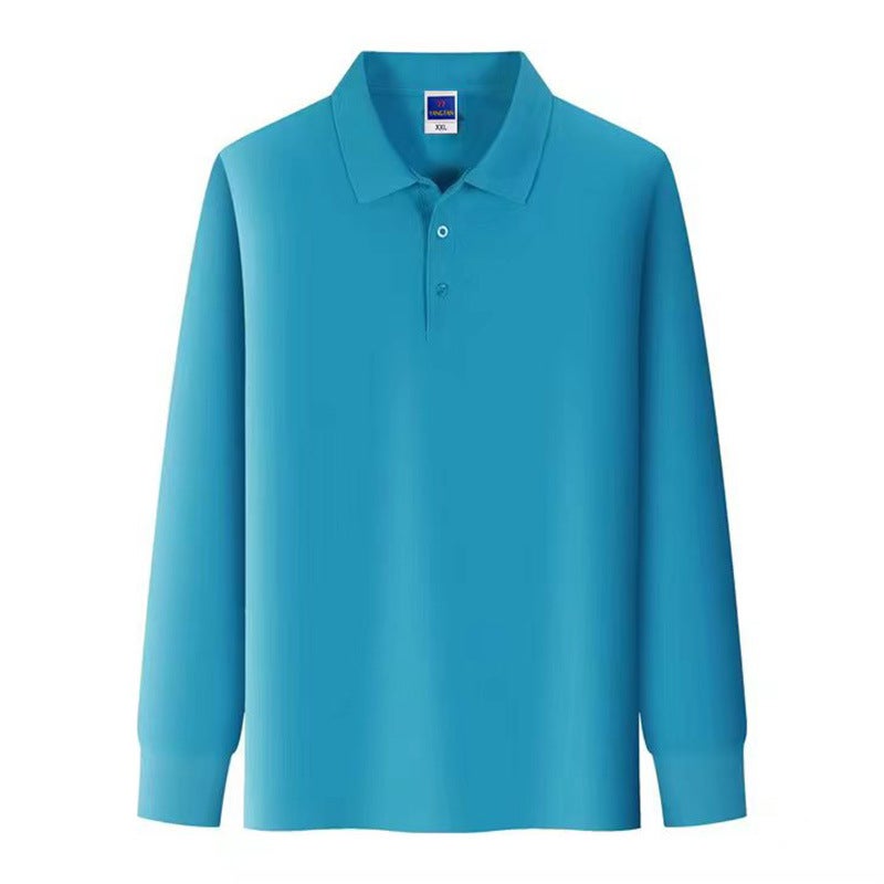 200g Eco Cotton Long Sleeve Polo Shirt for Men Black
