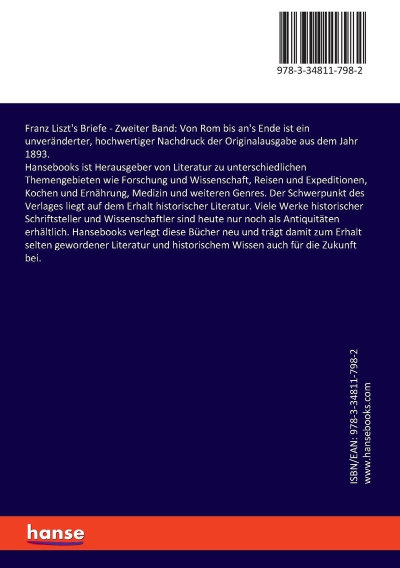 Franz Liszt's Briefe: Zweiter Band: Von Rom bis an's Ende - Image 2