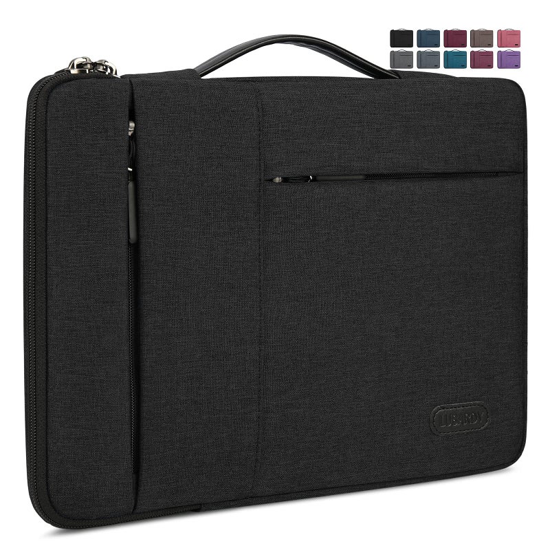 Lubardy Laptop Sleeve Case 13.3-14 Inch Waterproof Durable Business Computer Carrying Bag Compatible with MacBook Air/Pro HP/ThinkPad Notebook Protective Tablet Handle Laptop Bag Black - Image 1