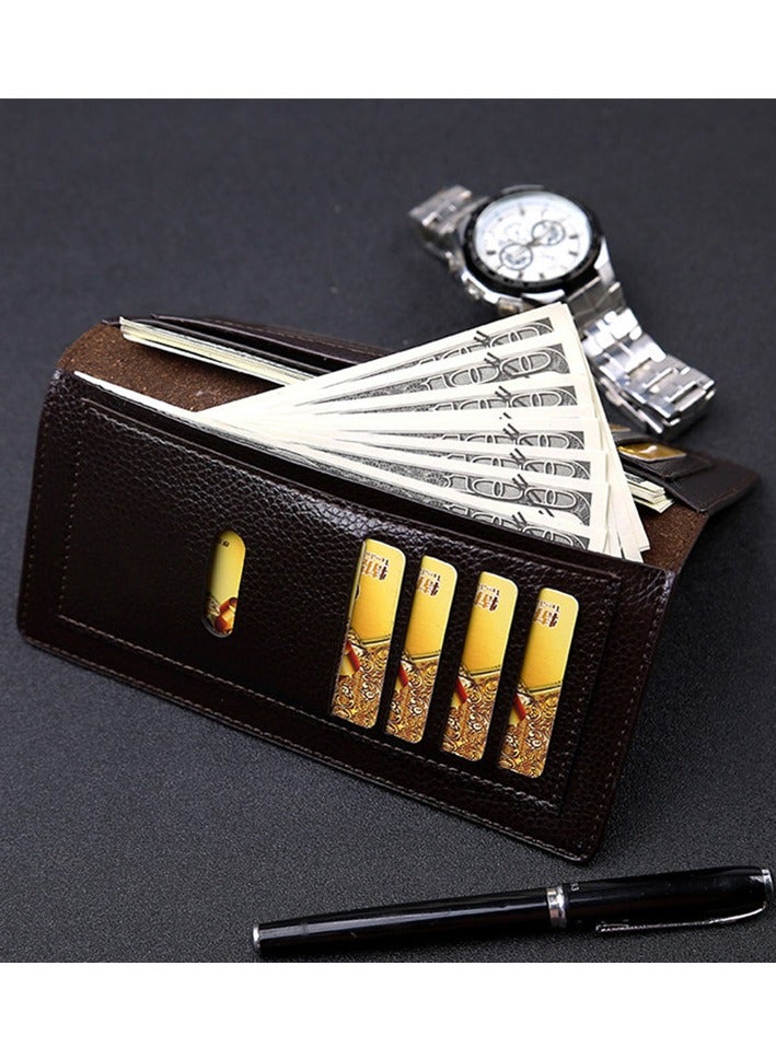 Long Men's Wallet Multi-Card Clutch Wallet Retro Business Texture Wallet Card Holder Coin Purse Suitable For Husband Father Son Boyfriend - Image 2