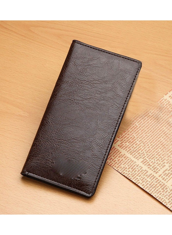 Long Men's Wallet Multi-Card Clutch Wallet Retro Business Texture Wallet Card Holder Coin Purse Suitable For Husband Father Son Boyfriend - Image 3