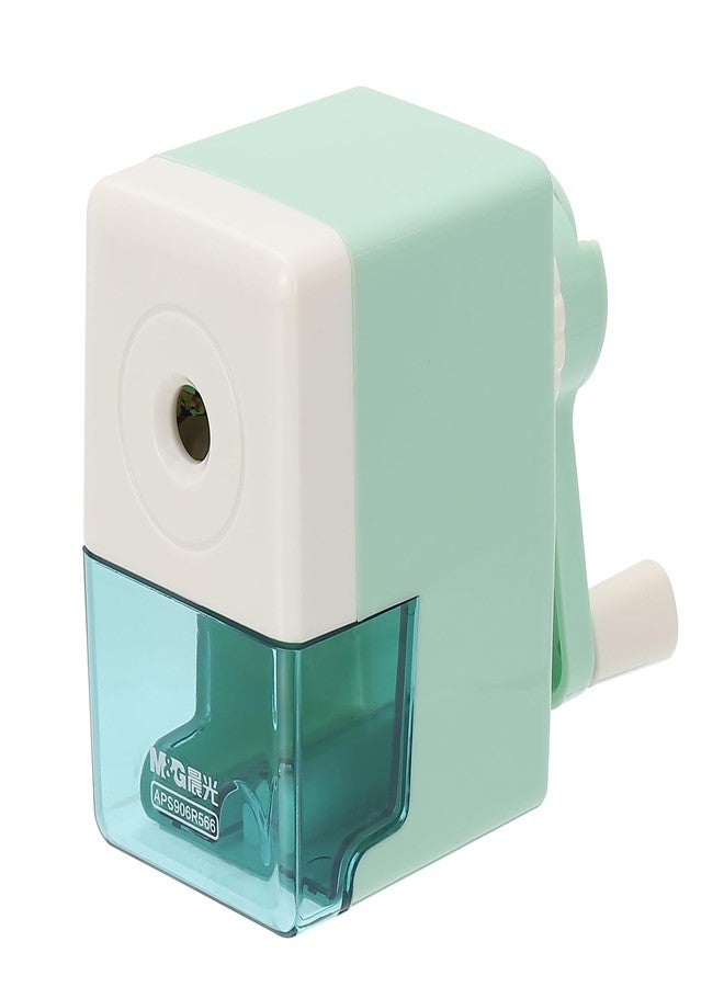 M&G Manual Pencil Sharpener, Hand Crank Pencils Sharpener Five-Position Pen Tip Adjustable Pencils Sharpener Office Supplies for Classroom Office, Green - Image 1