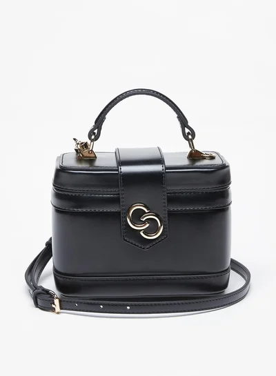 Celeste Women's Solid Box Shaped Satchel Bag with Top Handle and Detachable Strap