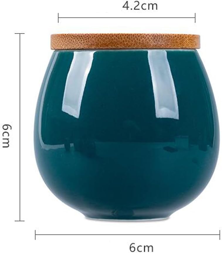 Durable Ceramics Tea Caddy Home Canister Tea Jar Candy Tea Tin Box Food Organizer Mini Tea Caddy-Y04