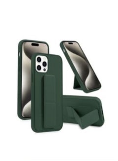 Premium Silicone Magnetic Hand Grip Case Cover for Apple iPhone 16 Pro Max-Green