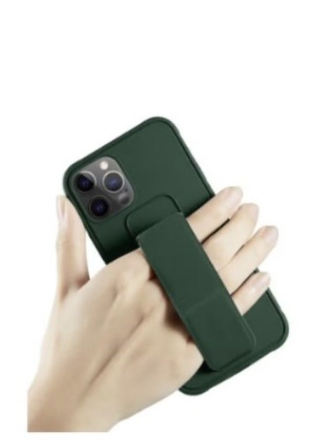 Generic - Premium Silicone Magnetic Hand Grip Case Cover for Apple iPhone 16 Pro Max-Green - Image 1