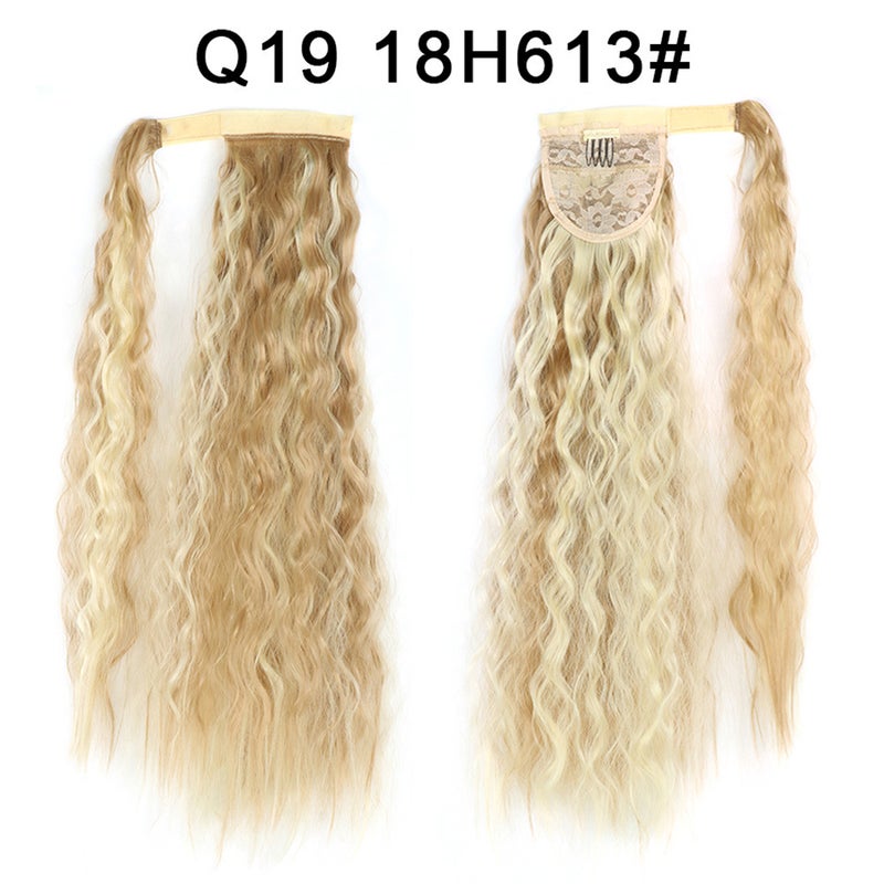 Generic Xuchang Magic Tape Corn Curly Ponytail Extension Q19  18H613#