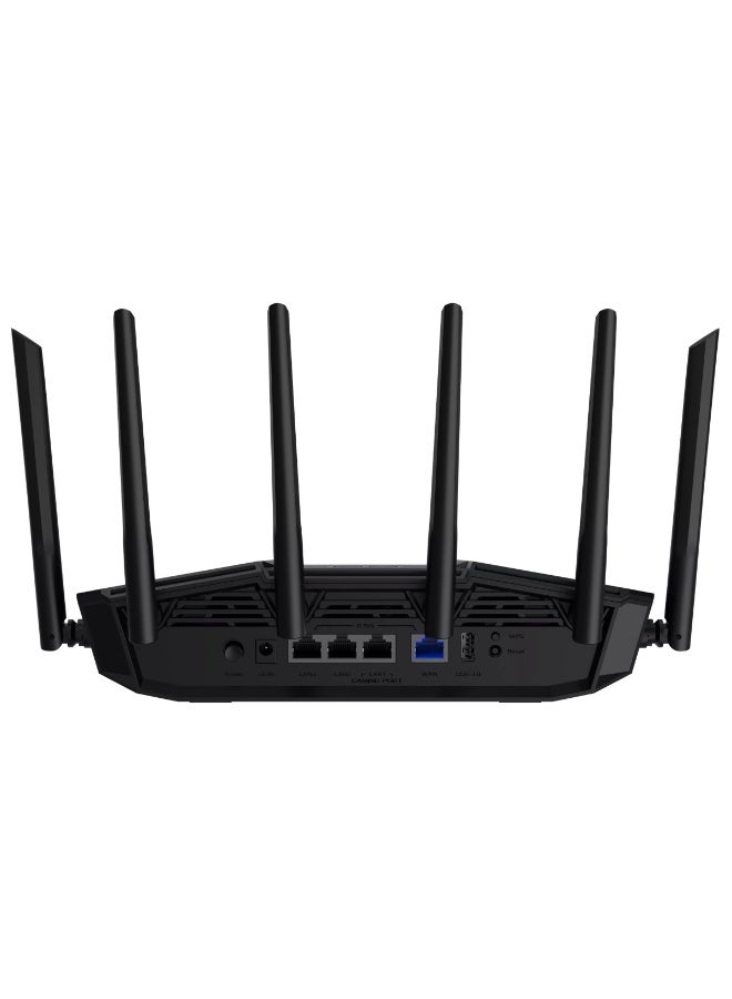 ASUS TUF Gaming BE9400 WiFi 7 Tri-Band Router (802.11be) – Up to 9400 Mbps, 6GHz + 5GHz + 2.4GHz, Quad 2.5GbE Ports, Dedicated Gaming Port, AiMesh Mesh Support, AiProtection Security, USB 3.2, Gaming Router | 90IG0A30-MO9C00 black - Image 2