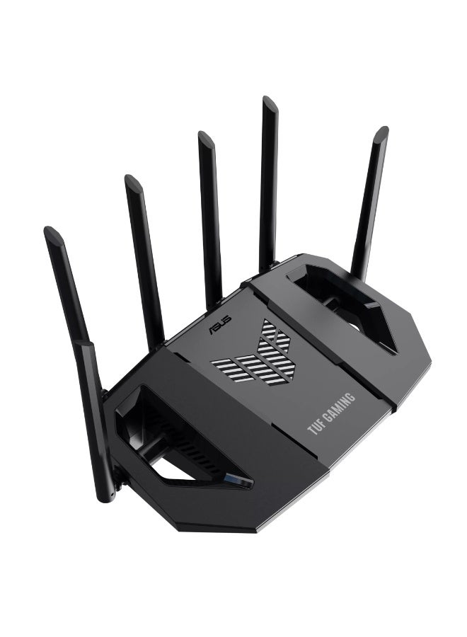 ASUS TUF Gaming BE9400 WiFi 7 Tri-Band Router (802.11be) – Up to 9400 Mbps, 6GHz + 5GHz + 2.4GHz, Quad 2.5GbE Ports, Dedicated Gaming Port, AiMesh Mesh Support, AiProtection Security, USB 3.2, Gaming Router | 90IG0A30-MO9C00 black - Image 4