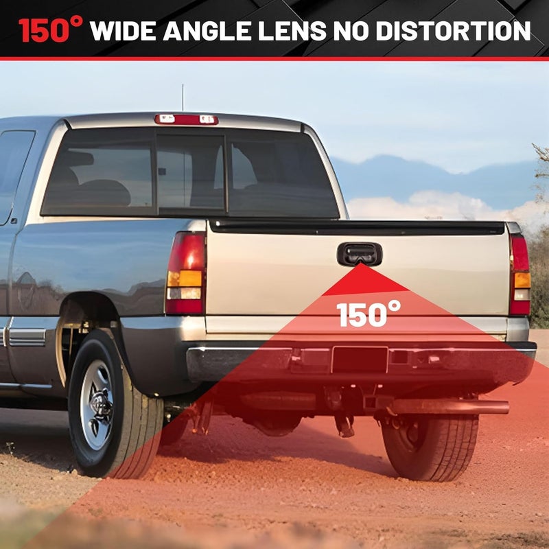 RED WOLF Tailgate Handle Backup Camera for Chevy Silverado/GMC Sierra 1999-2006 - Image 5
