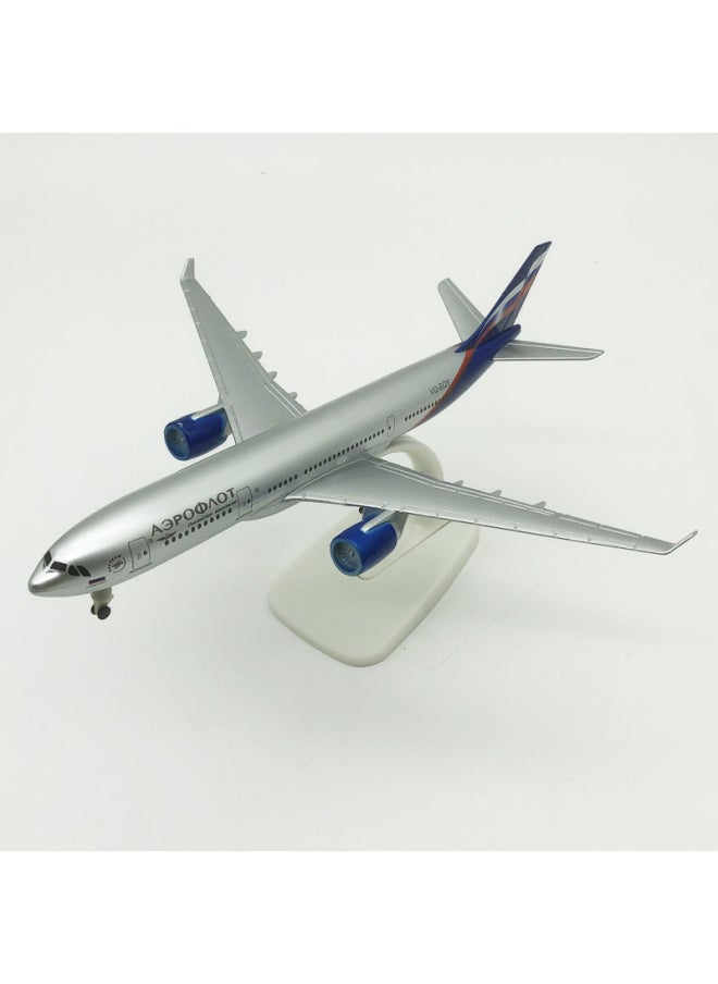 20CM Russian A330 Aircraft Model Alloy Solid Static Ornaments Aircraft Model Gift Collection-Color:20cm Russia A330  - Image 3