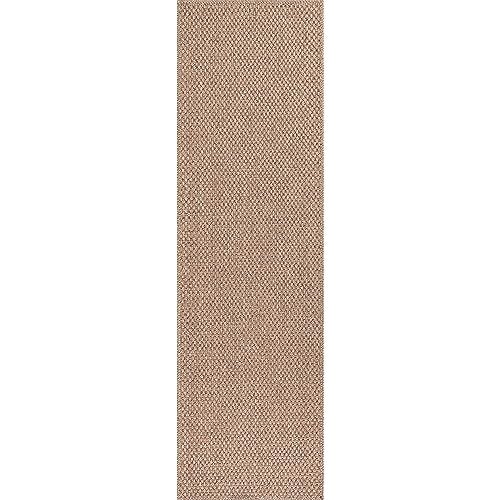 CAMILSON Indoor and Outdoor Runner Rug Natural Solid Boho Woven Design Easy-Cleaning Non Shedding Farmhouse Living Room Bedroom Garden Patio and Kitchen Washable Outside Carpet Alfombras (2x7) - Image 2