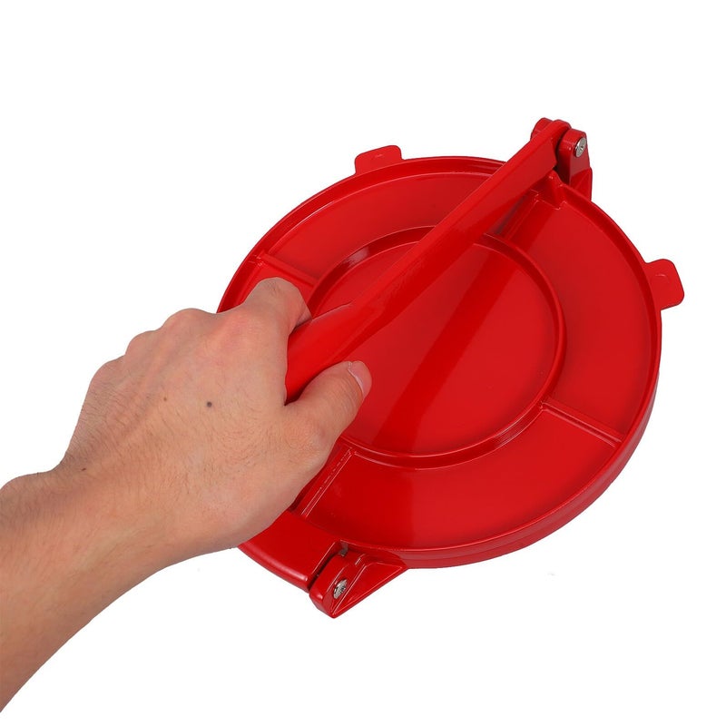 Heavy Duty Red Tortilla Press Manual Corn Tortilla Maker for Home Kitchen Flatbread - Image 5