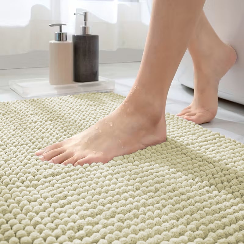 MOONLIGHT20015 1pc Chenille Bath Mat – Super Soft & Absorbent, Non-Slip, Quick-Dry Toilet Floor Mat, Washable Shower Rug, Perfect for Shower Room, Bathroom Decor, Kitchen Area Rugs, Quick-Dry Bathroom Accessories - Image 3