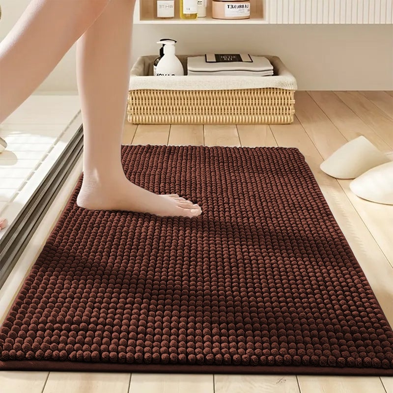 MOONLIGHT20015 1pc Chenille Bath Mat – Super Soft & Absorbent, Non-Slip, Quick-Dry Toilet Floor Mat, Washable Shower Rug, Perfect for Shower Room, Bathroom Decor, Kitchen Area Rugs, Quick-Dry Bathroom Accessories - Image 1