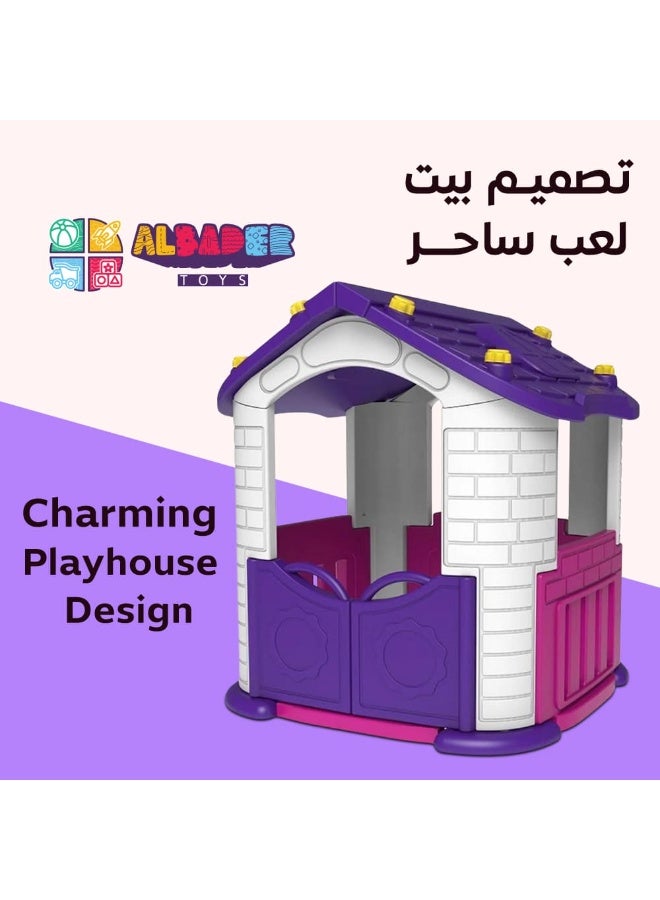 AL BADER ALBADER Playhouse For Kids, Children House With Multi Colors, Indoor & Outdoor Playground for Children, Kids House For Backyard, Game Cottage With Door & Windows, Toys Made of Durable Plastic - Image 3