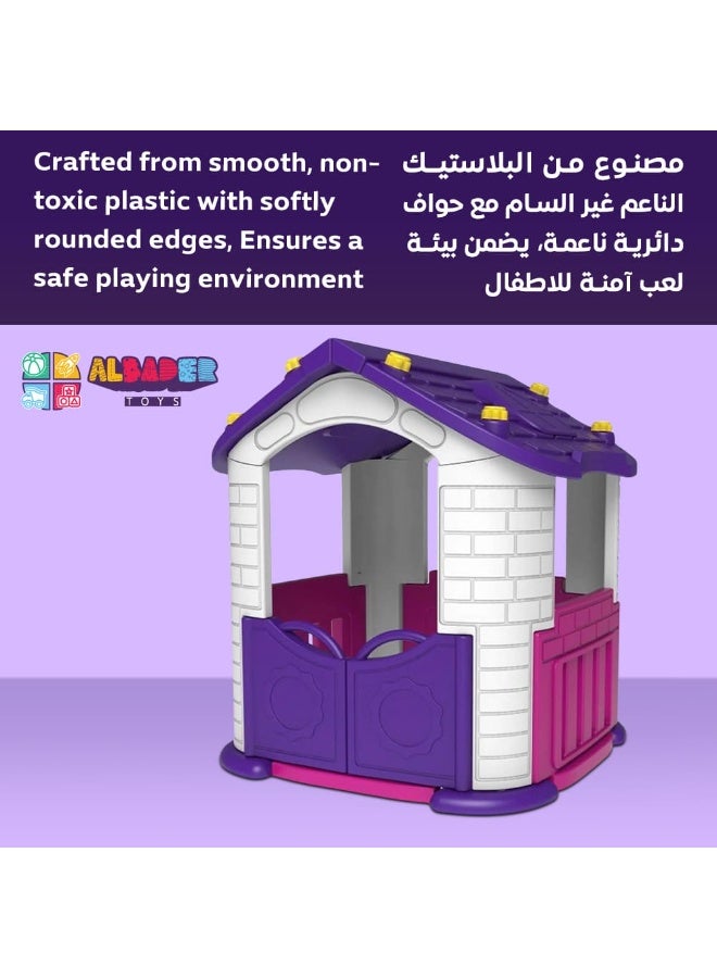 AL BADER ALBADER Playhouse For Kids, Children House With Multi Colors, Indoor & Outdoor Playground for Children, Kids House For Backyard, Game Cottage With Door & Windows, Toys Made of Durable Plastic - Image 4