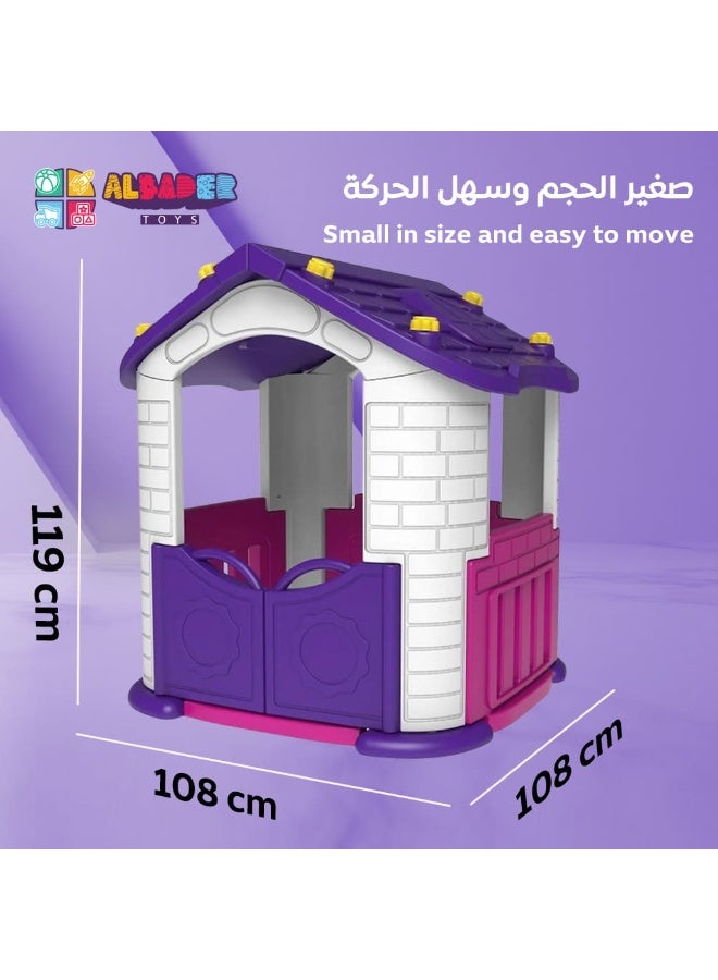 AL BADER ALBADER Playhouse For Kids, Children House With Multi Colors, Indoor & Outdoor Playground for Children, Kids House For Backyard, Game Cottage With Door & Windows, Toys Made of Durable Plastic - Image 5