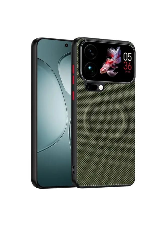 Khaki Magnetic Minimalist Luxury Phone Case Compatible with Xiaomi 14 Ultra Lightweight Cover - Image 1