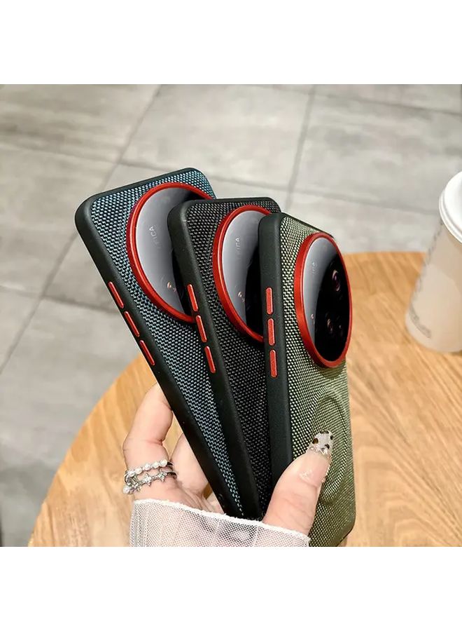Khaki Magnetic Minimalist Luxury Phone Case Compatible with Xiaomi 14 Ultra Lightweight Cover - Image 4