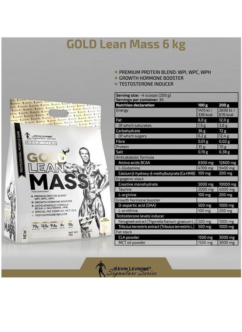 KEVIN LEVRONE - Gold Lean Mass Vanilla Flavor 6kg - Image 1