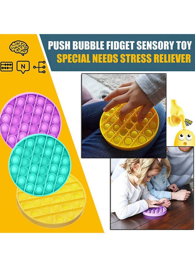 NIBEMINENT - 3-Piece Simple Dimple Push Pop Bubble Sensory Lightweight High-Quality Fidget Toy Set 12.5cm - Image 1