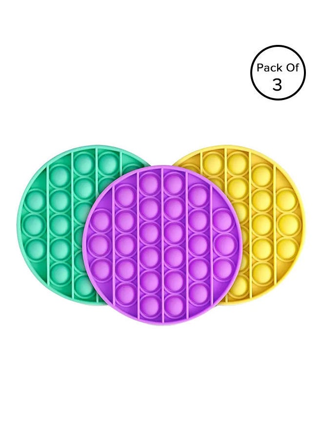 NIBEMINENT - 3-Piece Simple Dimple Push Pop Bubble Sensory Lightweight High-Quality Fidget Toy Set 12.5cm - Image 1