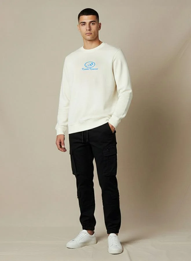Lee Cooper  Lee Cooper Men Regular Fit Logo Print Cotton Sweatshirt for Men | Best Price UAE