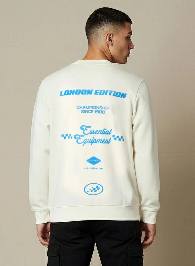 Lee Cooper  Lee Cooper Men Regular Fit Logo Print Cotton Sweatshirt for Men | Best Price UAE