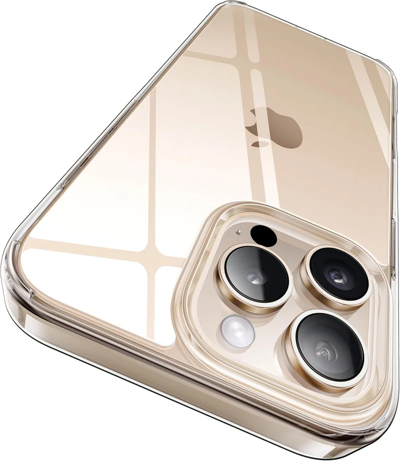 بلو بيك جراب BluePeak لهاتف iPhone 16 Pro Max - غطاء شفاف من جل السيليكون الرقيق (شفاف)