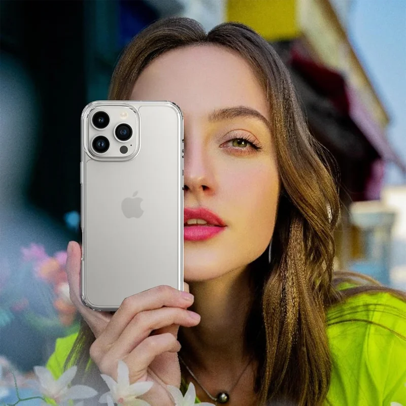 بلو بيك جراب BluePeak لهاتف iPhone 16 Pro Max - غطاء شفاف من جل السيليكون الرقيق (شفاف)