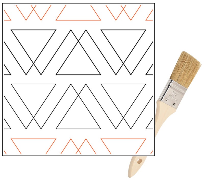 Quilting Pantographs Pattern Paper Roll  for Longarm Quilting Machines  Easy Triangles Design Quilt Pantograph  Set Includes Long Arm Quilters Sewing Machine Rails and Tracks Cleaning Brush