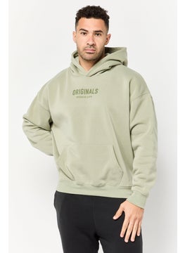 Originals by Brooklyn Cloth Men Graphic Print Long Sleeve Hoodies, Sage Green  - Image 1