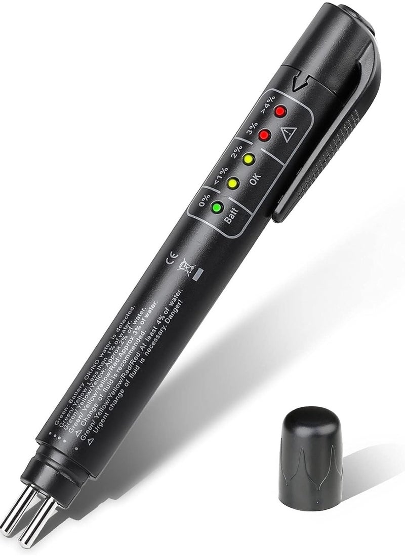 KASTWAVE Brake Fluid Test Pen, Car Brake Fluid Inspection Tool Replacement Test Pen Test DOT3 DOT4 DOT5.1 Brake Fluid with 5 LED Indicator Hydraulic Oil and Water Analyzer Automatic Diagnostic Tester  - Image 1