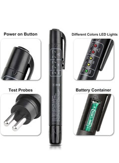 KASTWAVE Brake Fluid Test Pen, Car Brake Fluid Inspection Tool Replacement Test Pen Test DOT3 DOT4 DOT5.1 Brake Fluid with 5 LED Indicator Hydraulic Oil and Water Analyzer Automatic Diagnostic Tester  - Image 2