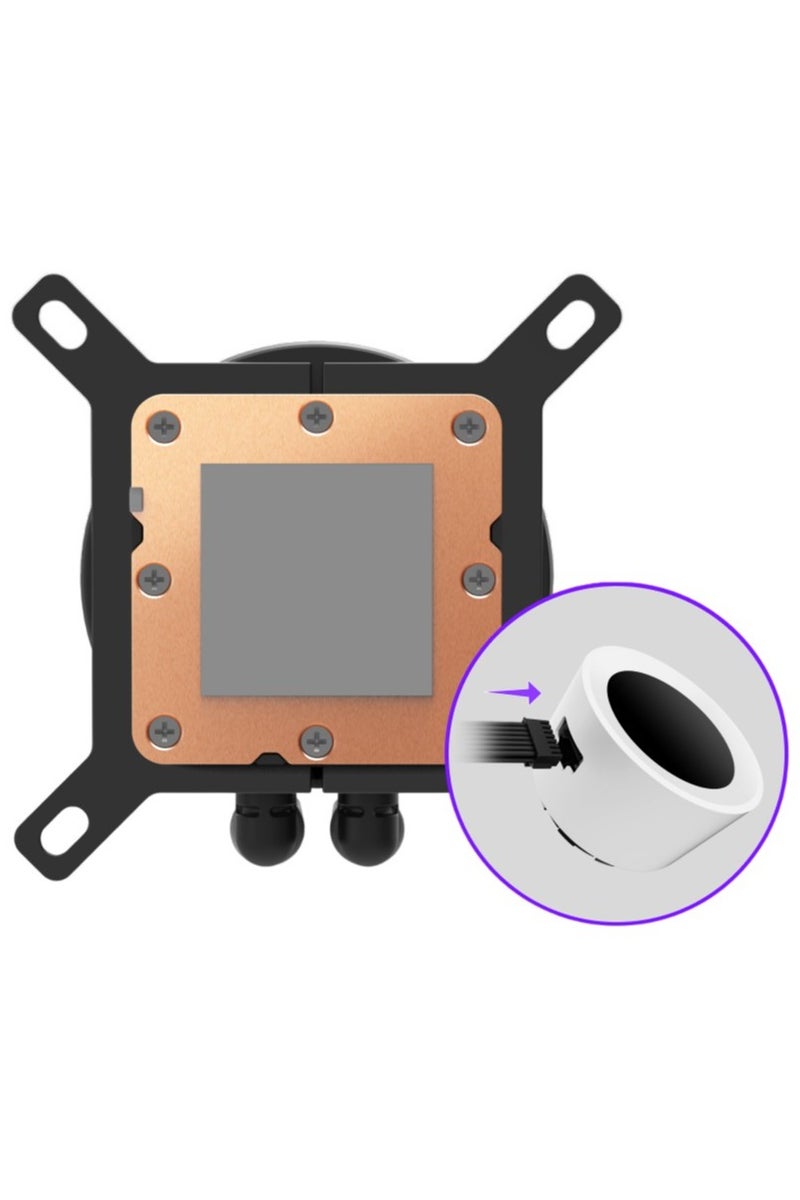 NZXT Kraken 240 RGB Plus AIO Liquid CPU Cooler, 240mm Radiator, 2x 120mm F120 RGB Fans, 1.54" Customizable LCD Display, Asetek 7th Gen Pump, CAM Software Control, Intel LGA1700/1200/115X, AMD AM5/AM4/sTRX4/TR4 Compatible, White | RL-KR240-W2 - Image 5