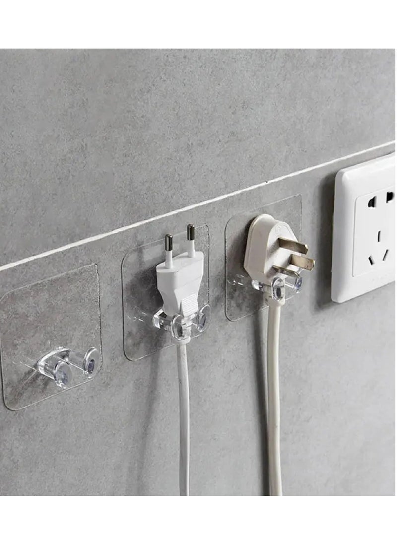 Plan A trong Adhesive Clear Hooks Hold Without Screws, Strong Adhesive Waterproof and Oil Resistant, for Smooth Surfaces Ideal for Kitchens, Bathrooms and Offices to Hang Towels, Phone, Cords and More  - Image 3