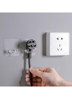 Plan A trong Adhesive Clear Hooks Hold Without Screws, Strong Adhesive Waterproof and Oil Resistant, for Smooth Surfaces Ideal for Kitchens, Bathrooms and Offices to Hang Towels, Phone, Cords and More  - Image 4